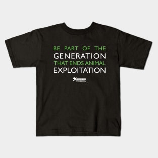 Generation that ends animal exploitation Kids T-Shirt